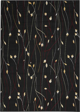 Nourison Grafix Black Rectangle 5x7 ft Polypropylene Carpet 113359