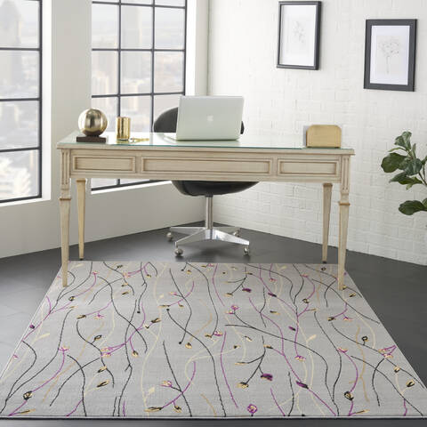 Nourison Grafix Grey 53 X 73 Area Rug 805-113361 Image 3