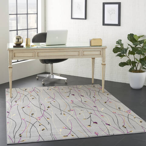 Nourison Grafix Grey 53 X 73 Area Rug 805-113361 Image 6