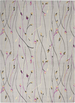 Nourison Grafix Grey Rectangle 5x7 ft Polypropylene Carpet 113361