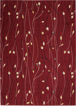 Nourison Grafix Red Rectangle 5x7 ft Polypropylene Carpet 113363