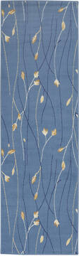 Nourison Grafix Blue Runner 6 to 9 ft Polypropylene Carpet 113366