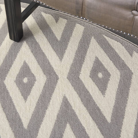 Nourison Grafix White Round 80 X 80 Area Rug 805-113371 Image 4