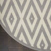 Nourison Grafix White Round 80 X 80 Area Rug 805-113371 Thumb 1
