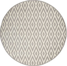 Nourison Grafix White Round 7 to 8 ft Polypropylene Carpet 113371