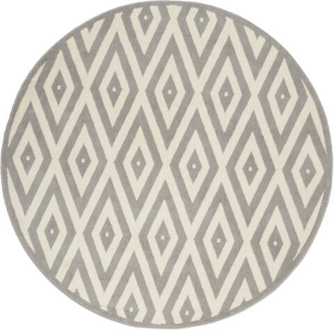 Nourison Grafix White Round 53 X 53 Area Rug 805-113374 Image 0