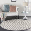 Nourison Grafix White Round 53 X 53 Area Rug 805-113374 Thumb 3