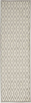 Nourison Grafix White Runner 6 to 9 ft Polypropylene Carpet 113376