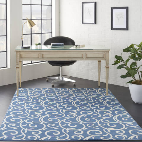 Nourison Grafix Blue 53 X 73 Area Rug 805-113377 Image 3