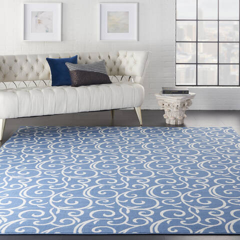 Nourison Grafix Blue 710 X 910 Area Rug 805-113378 Image 3