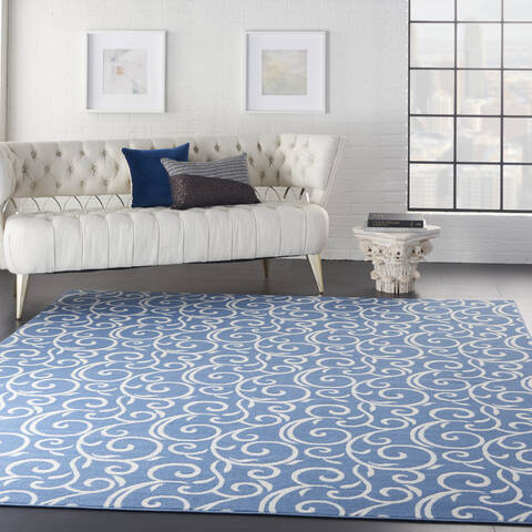 Nourison Grafix Blue 710 X 910 Area Rug 805-113378 Image 5