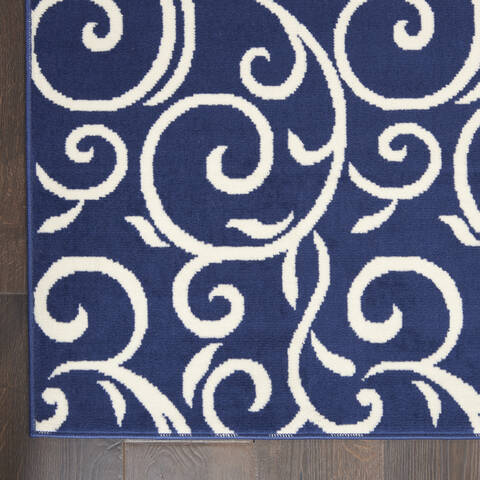 Nourison Grafix Blue 53 X 73 Area Rug 805-113381 Image 1