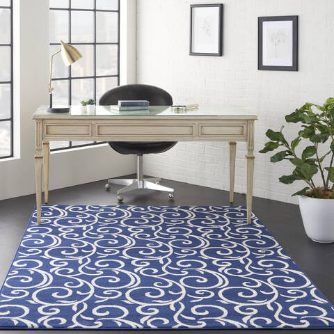 Nourison Grafix Blue 53 X 73 Area Rug 805-113381 Image 3