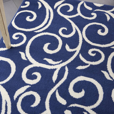 Nourison Grafix Blue 53 X 73 Area Rug 805-113381 Image 4