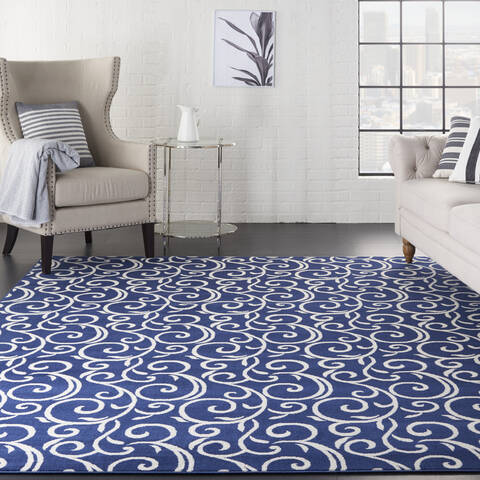 Nourison Grafix Blue 710 X 910 Area Rug 805-113382 Image 3