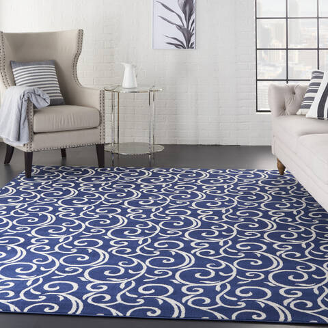 Nourison Grafix Blue 710 X 910 Area Rug 805-113382 Image 5