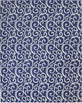 Nourison Grafix Blue Rectangle 8x10 ft Polypropylene Carpet 113382