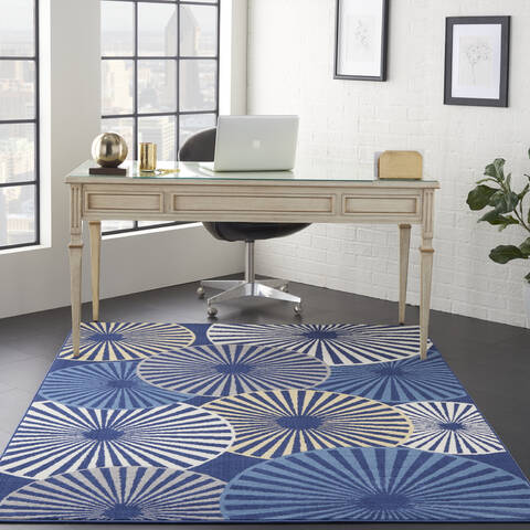 Nourison Grafix Blue 53 X 73 Area Rug 805-113386 Image 3