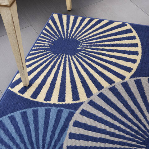 Nourison Grafix Blue 53 X 73 Area Rug 805-113386 Image 4