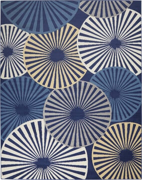 Nourison Grafix Blue Rectangle 8x10 ft Polypropylene Carpet 113387