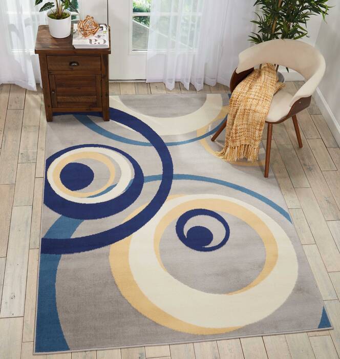 Nourison Grafix Grey 53 X 73 Area Rug 805-113394 Image 3