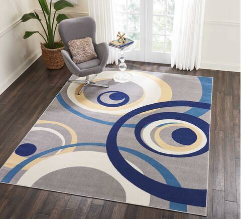 Nourison Grafix Grey 710 X 910 Area Rug 805-113395 Image 3