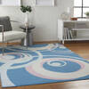 Nourison Grafix Blue 53 X 73 Area Rug  805-113396 Thumb 5