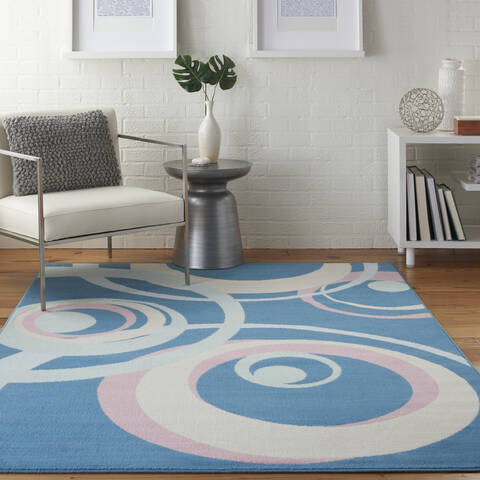 Nourison Grafix Blue 39 X 59 Area Rug 805-113397 Image 3
