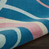 Nourison Grafix Blue Round 53 X 53 Area Rug 805-113398 Thumb 2