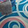 Nourison Grafix Blue Round 53 X 53 Area Rug 805-113398 Thumb 4