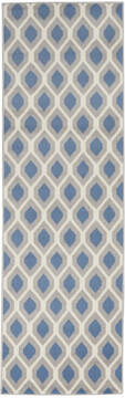 Nourison Grafix Blue Runner 2'3" X 7'6" Area Rug  805-113410