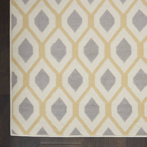 Nourison Grafix White Runner 23 X 76 Area Rug 805-113411 Image 1