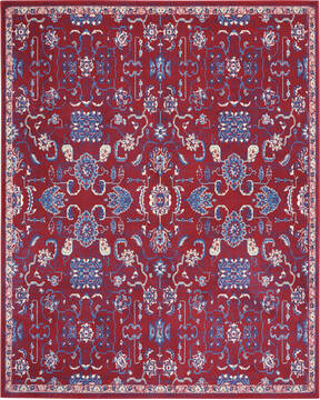 Nourison Grafix Red Rectangle 8x10 ft Polypropylene Carpet 113418