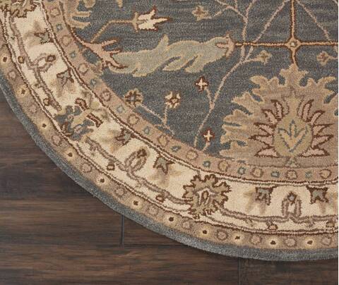 Nourison India House Blue Round 60 X 60 Area Rug 805-113420 Image 1