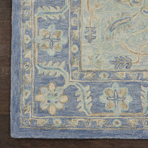 Nourison Jazmine Blue 79 X 99 Area Rug 805-113446 Image 1