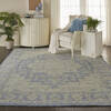 Nourison Jazmine Blue 79 X 99 Area Rug  805-113446 Thumb 3