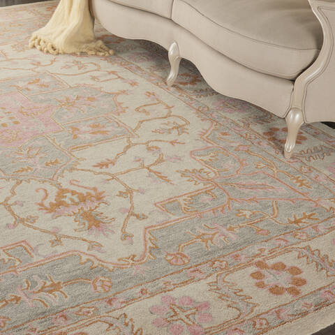 Nourison Jazmine Grey 86 X 116 Area Rug 805-113450 Image 4