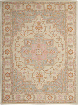 Nourison Jazmine Grey Rectangle 8x11 ft Wool Carpet 113450