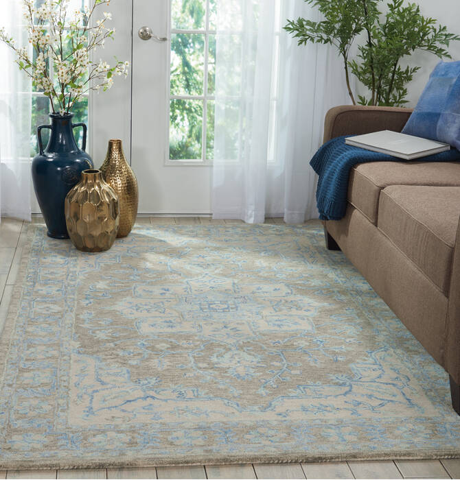 Nourison Jazmine Grey 53 X 75 Area Rug 805-113451 Image 3