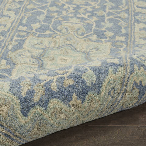 Nourison Jazmine Blue Runner 23 X 100 Area Rug 805-113454 Image 2