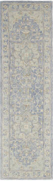 Nourison Jazmine Blue Runner 6 to 9 ft Wool Carpet 113457