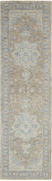 Nourison Jazmine Grey Runner 6 to 9 ft Wool Carpet 113459