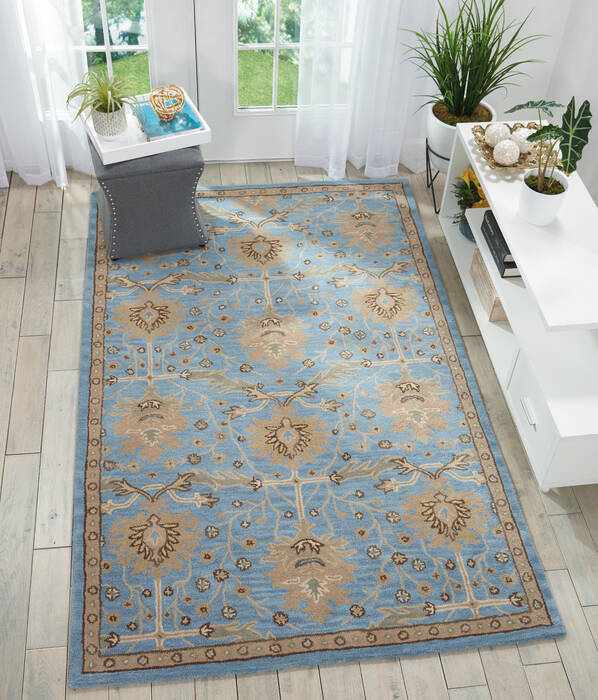 Nourison Jazmine Blue 53 X 75 Area Rug 805-113460 Image 4