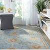 Nourison Jazmine Blue 53 X 75 Area Rug  805-113460 Thumb 6