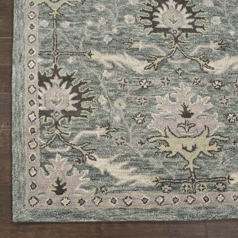 Nourison Jazmine Grey 79 X 99 Area Rug 805-113464 Image 1