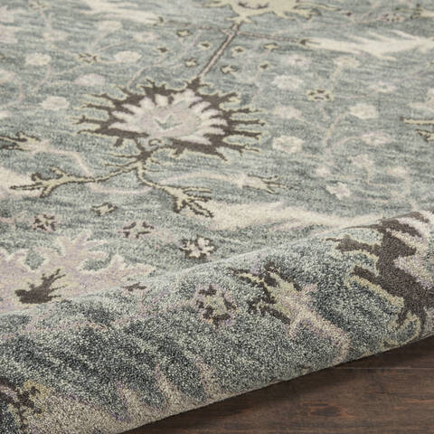 Nourison Jazmine Grey 79 X 99 Area Rug 805-113464 Image 2