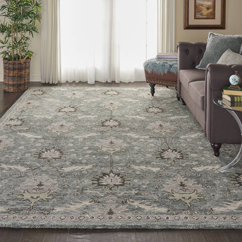 Nourison Jazmine Grey 79 X 99 Area Rug 805-113464 Image 3