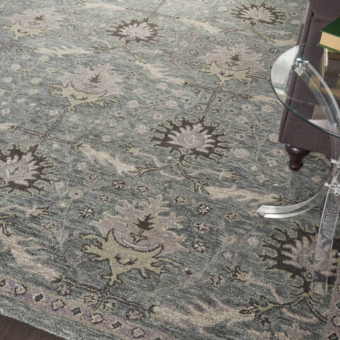 Nourison Jazmine Grey 79 X 99 Area Rug 805-113464 Image 4