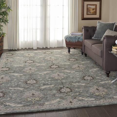 Nourison Jazmine Grey 79 X 99 Area Rug 805-113464 Image 5