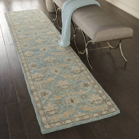 Nourison Jazmine Blue Runner 23 X 100 Area Rug 805-113466 Image 3